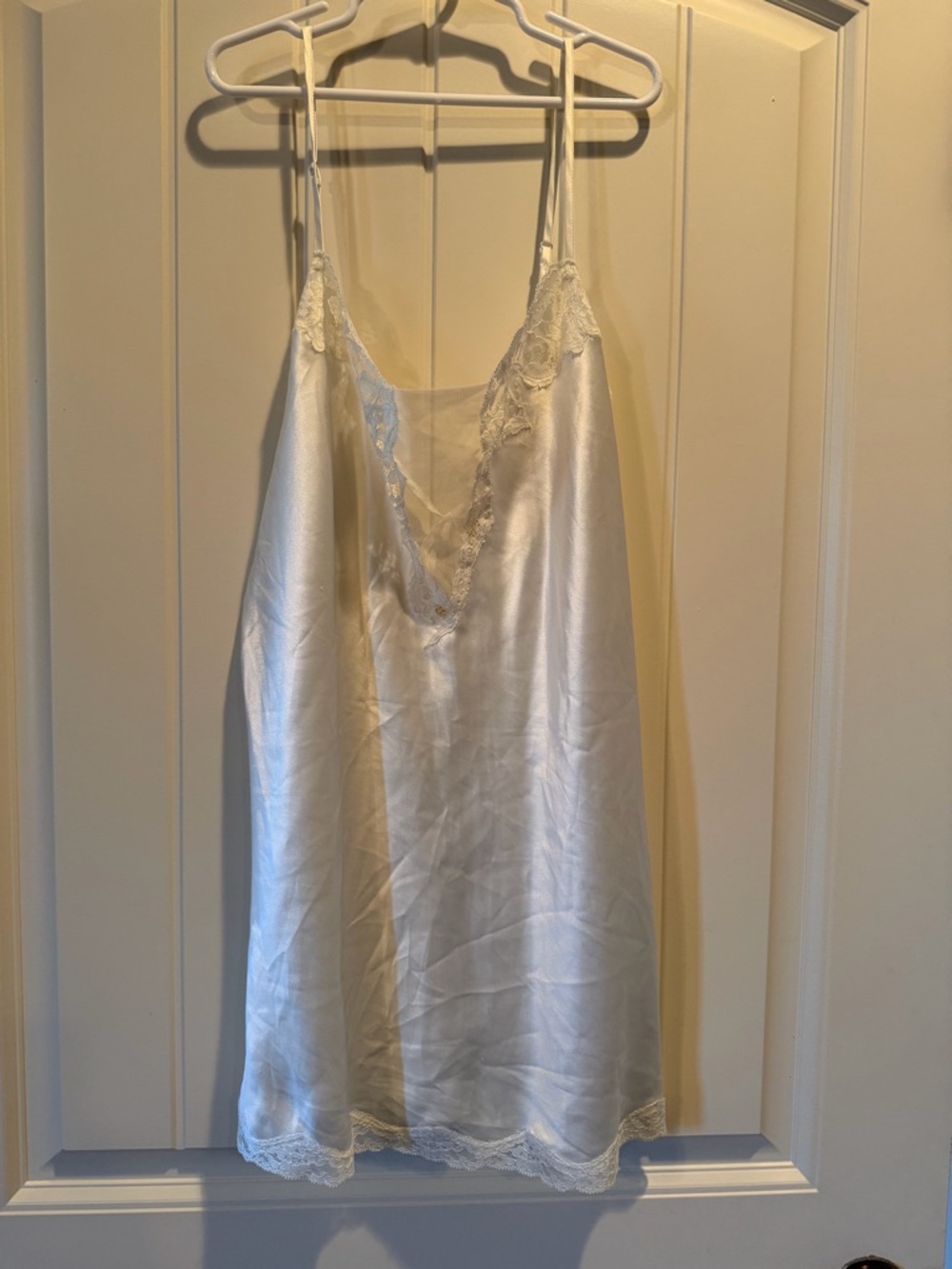 Victoria's Secret White Satin Lace Trim Lingerie
